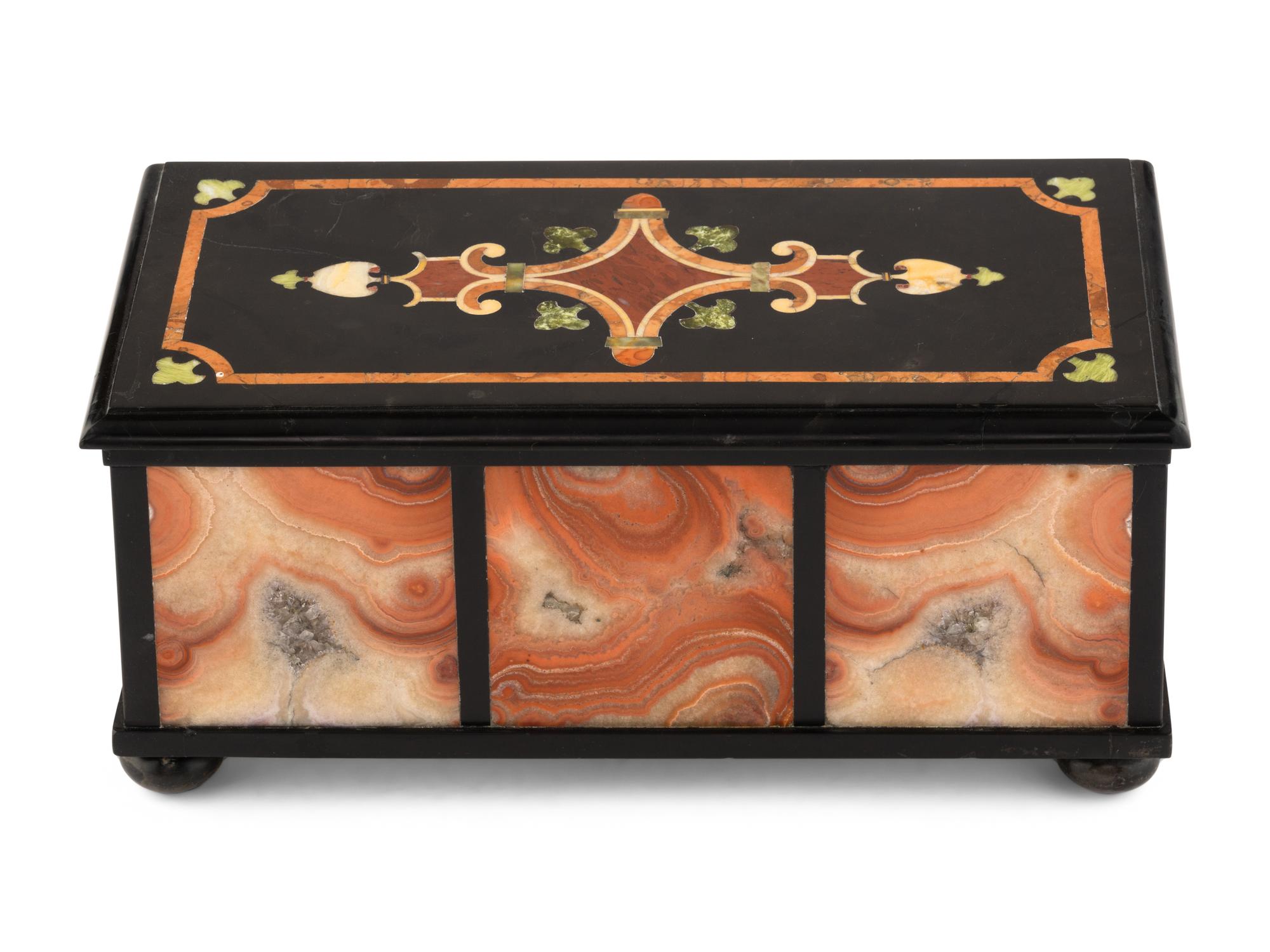 An Italian Pietra Dura Table Casket