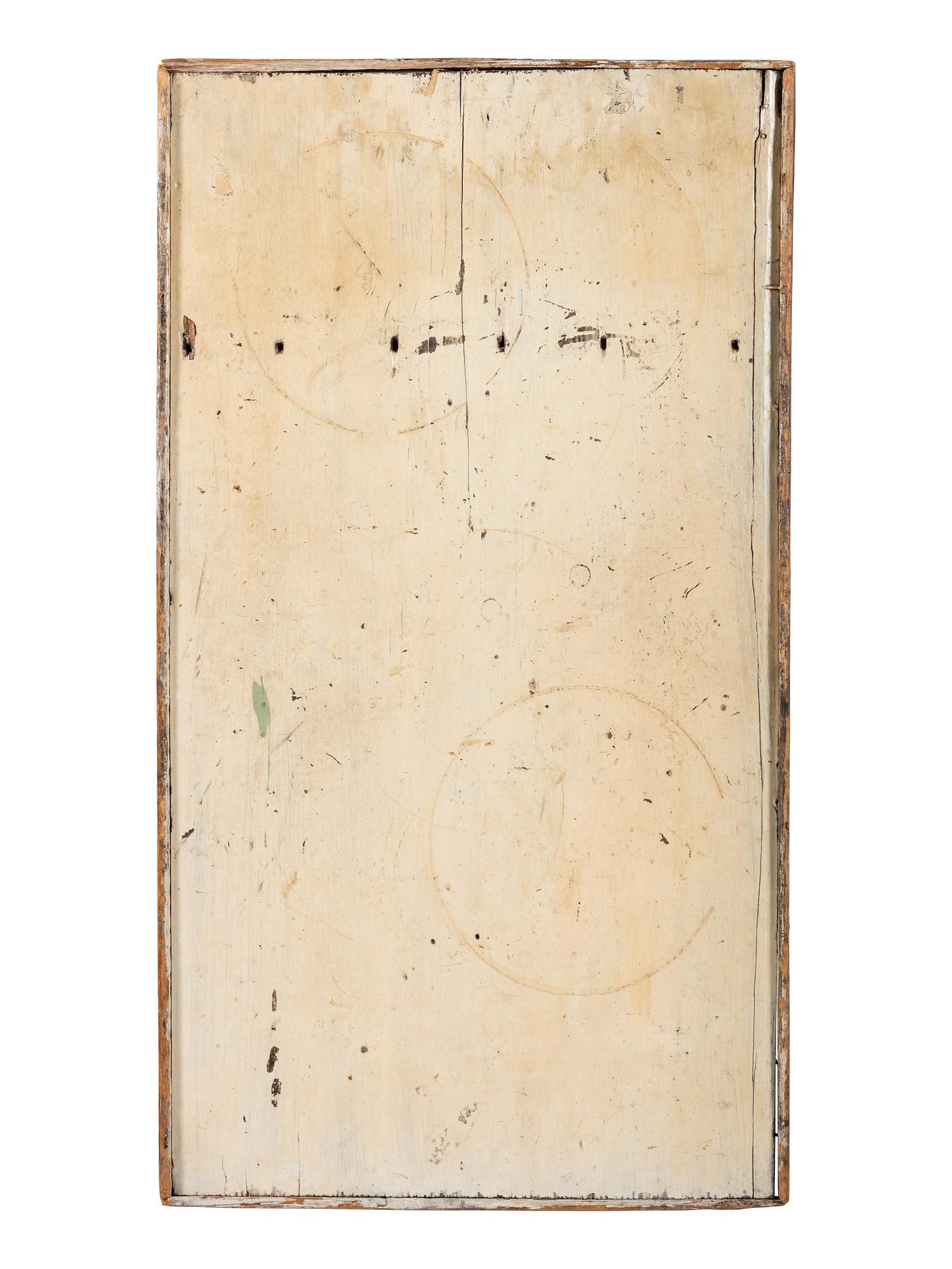 Two Black Painted Pine Game Boards