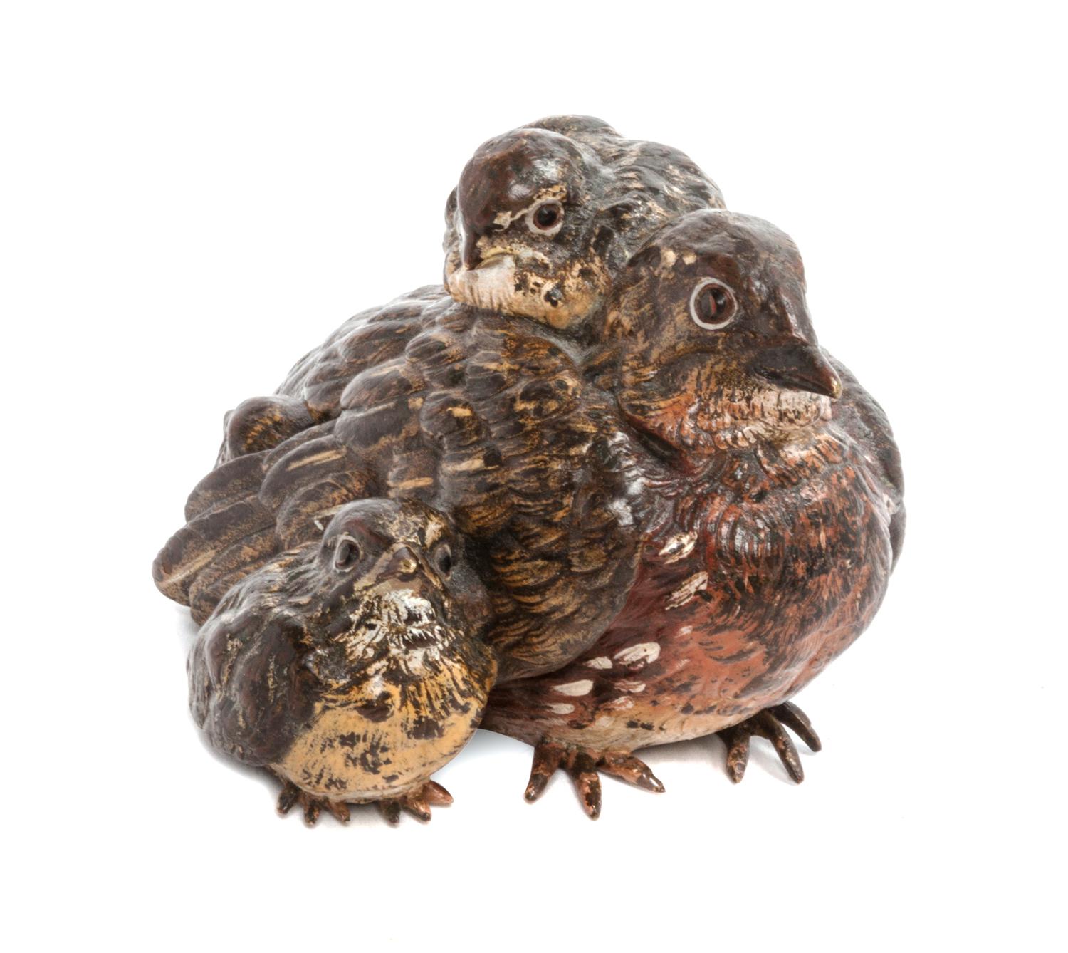 A Bergman Cold Painted Bronze Width 4 1/2 inches. — 19TH/20TH CENTURY