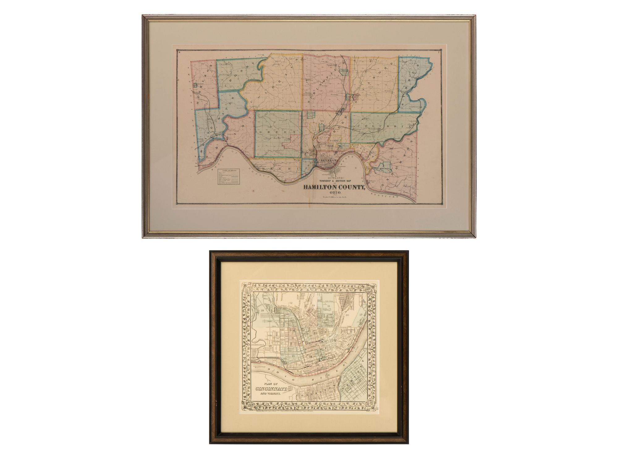 Two Maps of Cincinnati and Hamilton County