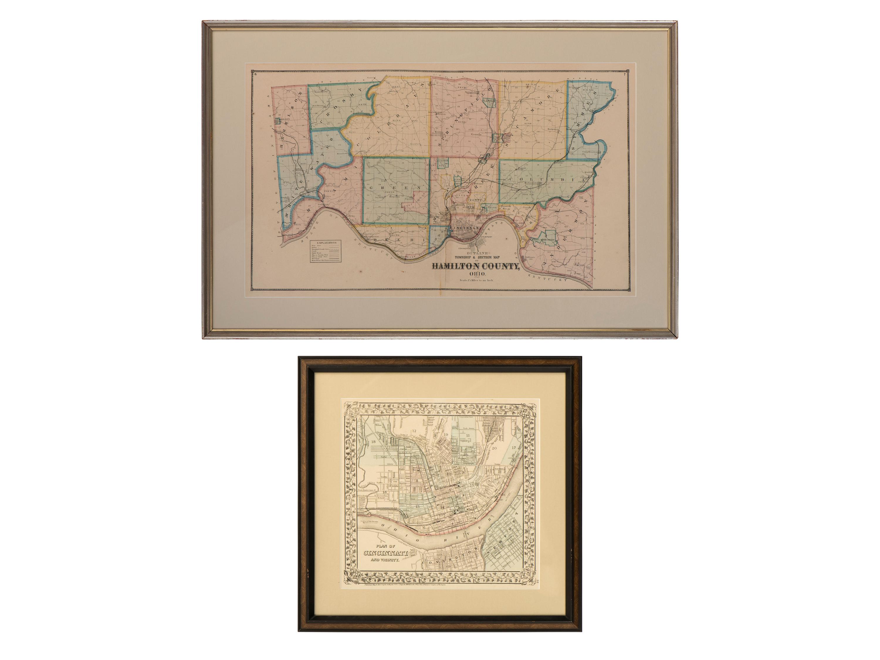Two Maps of Cincinnati and Hamilton County