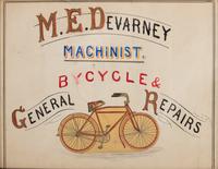 Five Framed Specialty Shop Advertising Hand Colored Prints and Watercolors