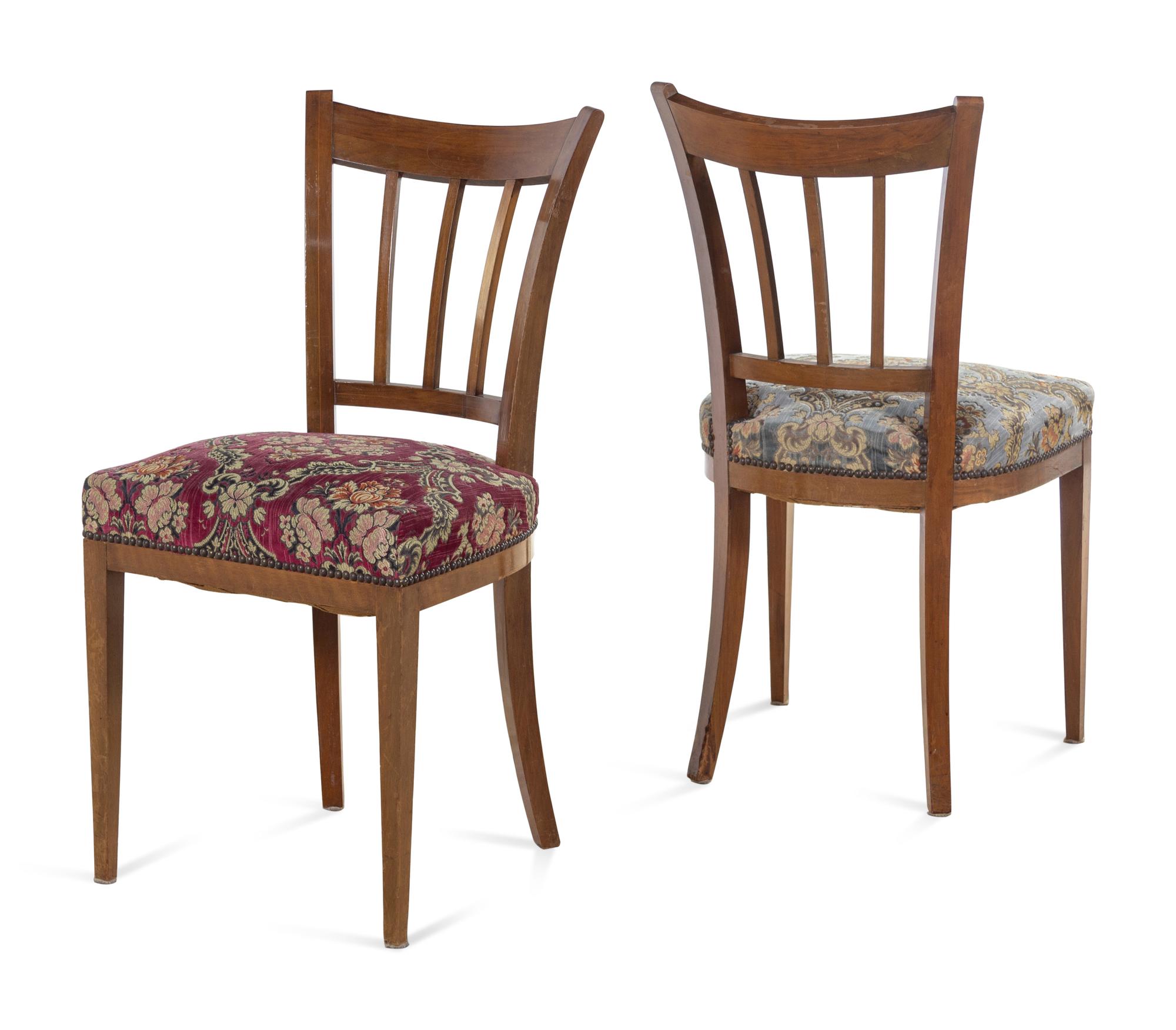 A Set of Six Biedermeier Style Dining Chairs
