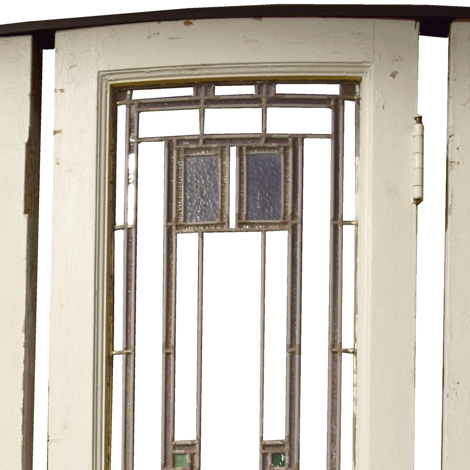 A Set of Bay Windows from the Babson House by Sullivan and Elmslie 136" W x 22" D x 50.5" H — United States, Circa 1904