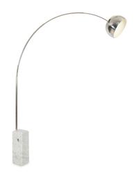 A Modernist Chromed Metal 'Arc' Floor Lamp