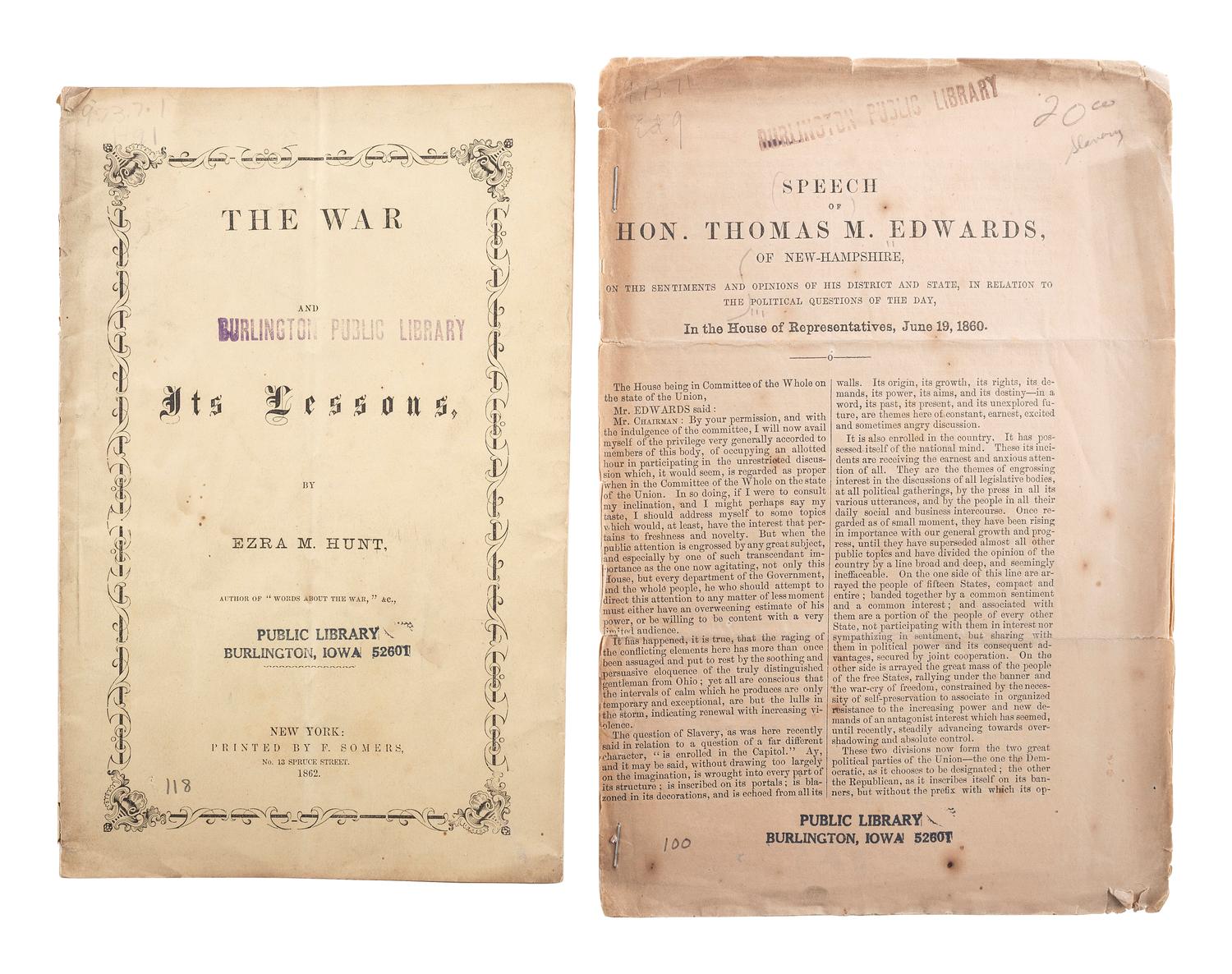 [SLAVERY, ABOLITION & EMANCIPATION]. A group of 40 antebellum and Civil War-era pamphlets on enslavement, abolition, emancipation, and colonization, comprising: