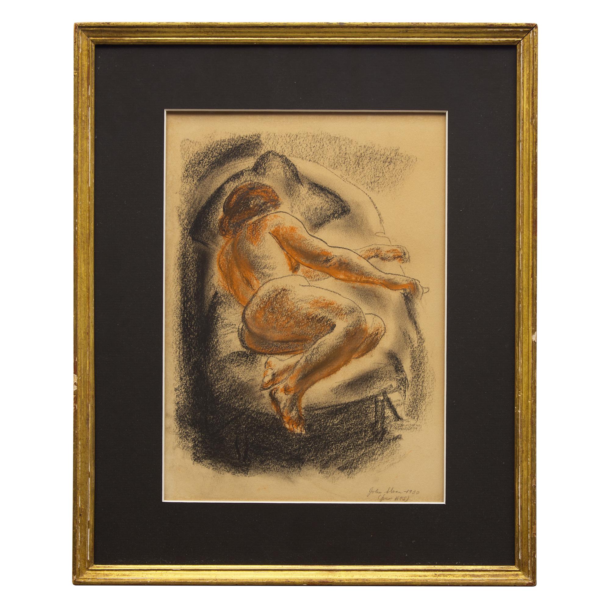 John French Sloan (American, 1871-1951) — Nude , 1930