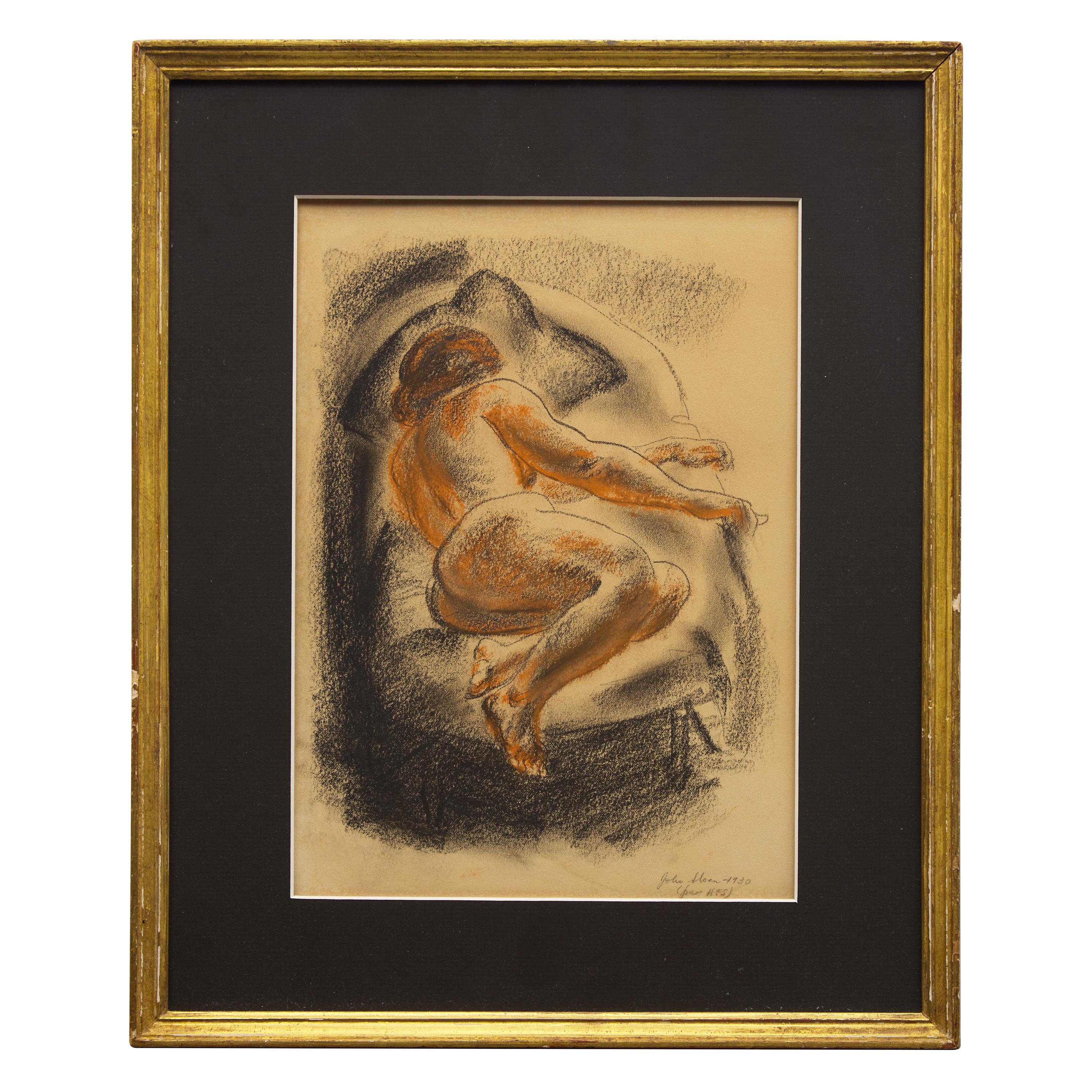 John French Sloan (American, 1871-1951) — Nude , 1930