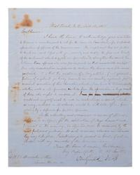 [MEXICAN WAR]. SCOTT, Winfield (1786-1866). Letter signed ("Winfield Scott"). West Point, NY, 12 September 1855.