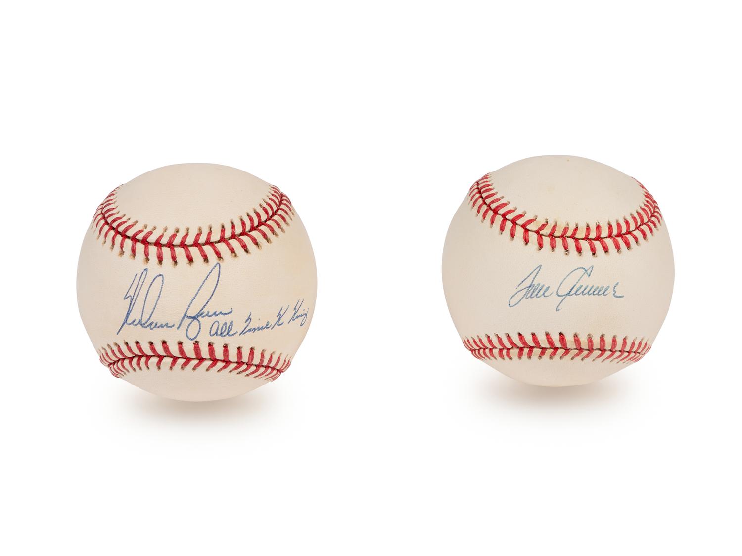A Group of Nolan Ryan and Tom Seaver Single Signed Autograph Baseballs (Beckett and PSA Certified)