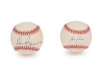 A Group of Nolan Ryan and Tom Seaver Single Signed Autograph Baseballs (Beckett and PSA Certified)