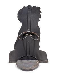 A Tole Dummy Board Depicting a Seated Dog