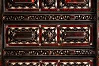A Portuguese Ebony and Mother-of-Pearl-Inlaid Chest of Drawers — 19TH CENTURY