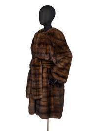 J. Mendel Barguzinsky Russian Sable Fur Coat With Belt