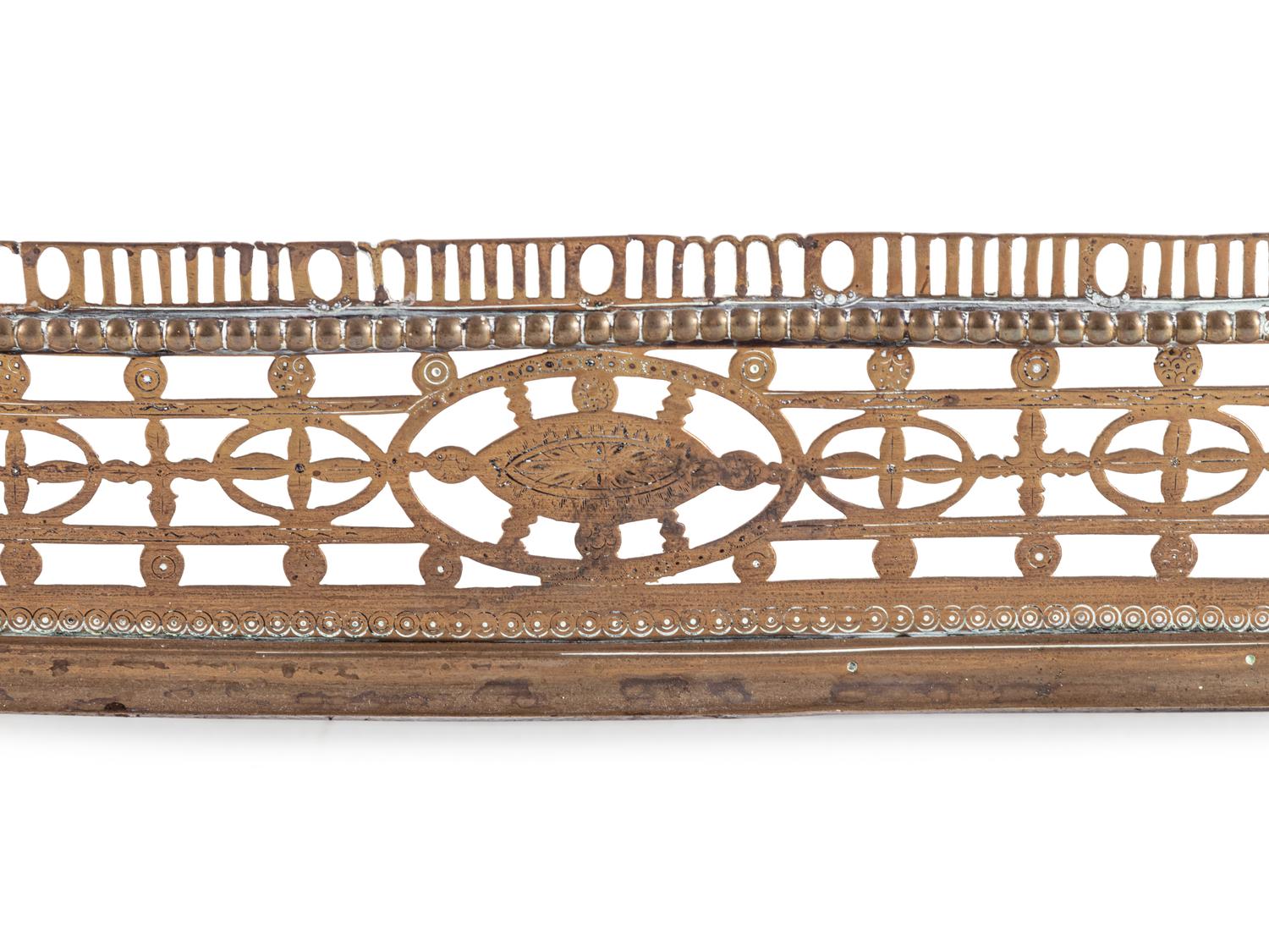 A Group of Federal Brass and Iron Fireplace Articles