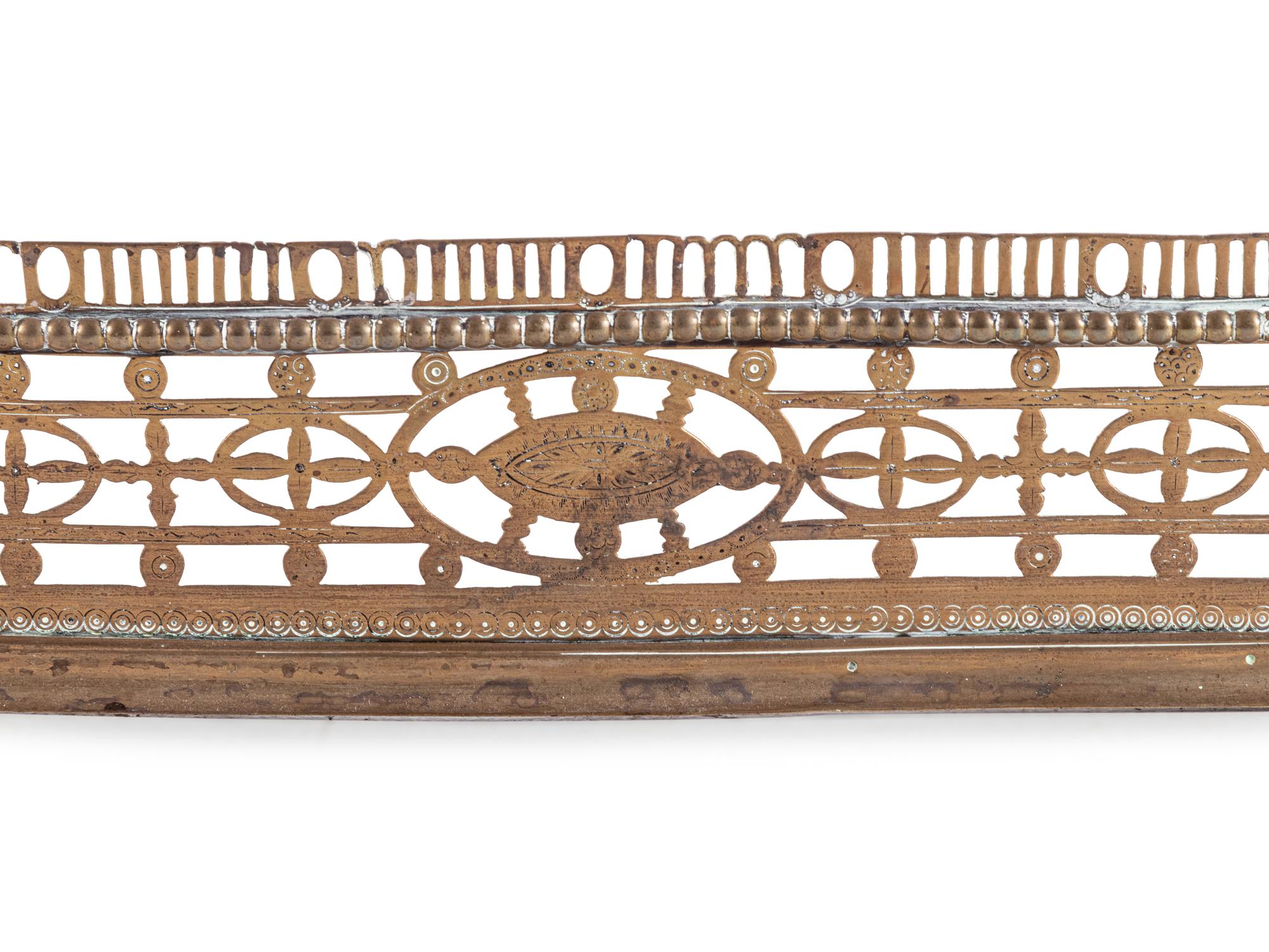 A Group of Federal Brass and Iron Fireplace Articles