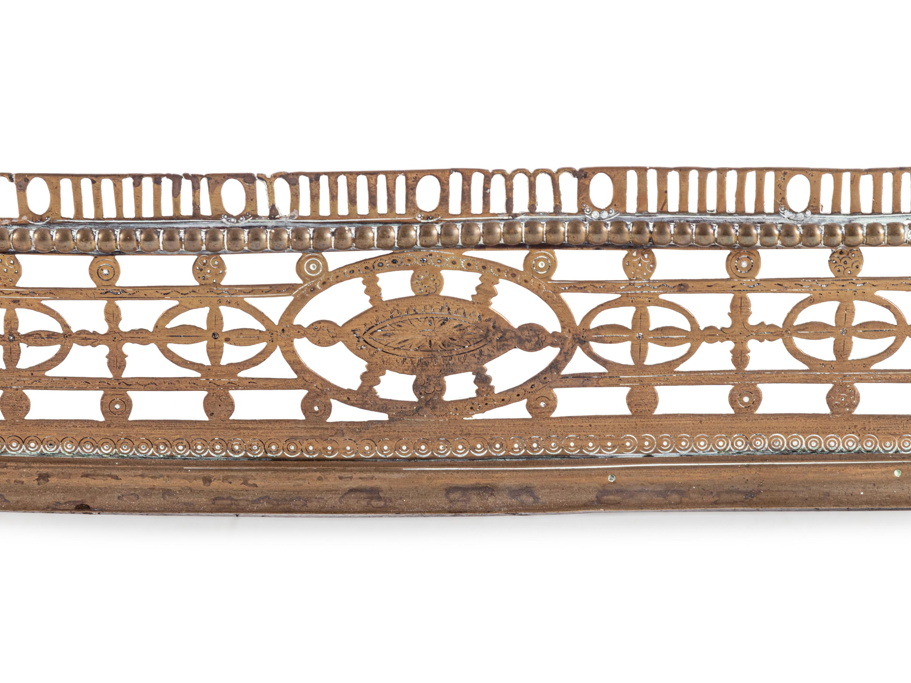 A Group of Federal Brass and Iron Fireplace Articles