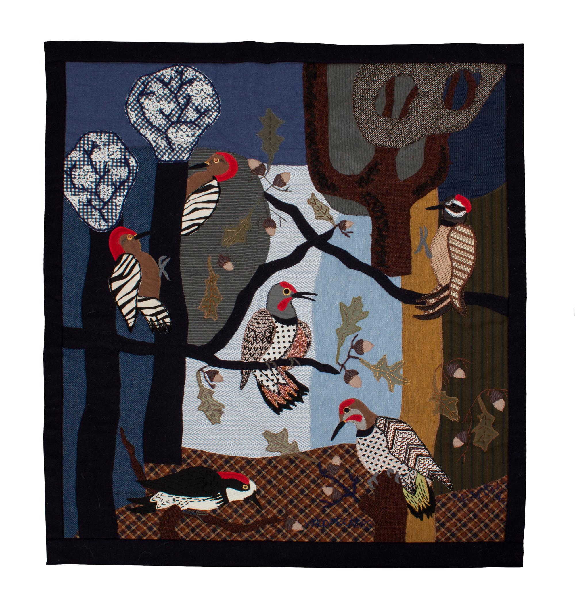 Two Hand Woven Wool Tapestry's Height of largest 61 x width 36 inches. — MARTHA MOOD (AMERICAN, 1908-1972)