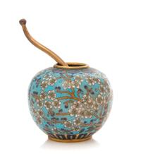 A Chinese Cloisonné Enamel Water Coupe with Spoon