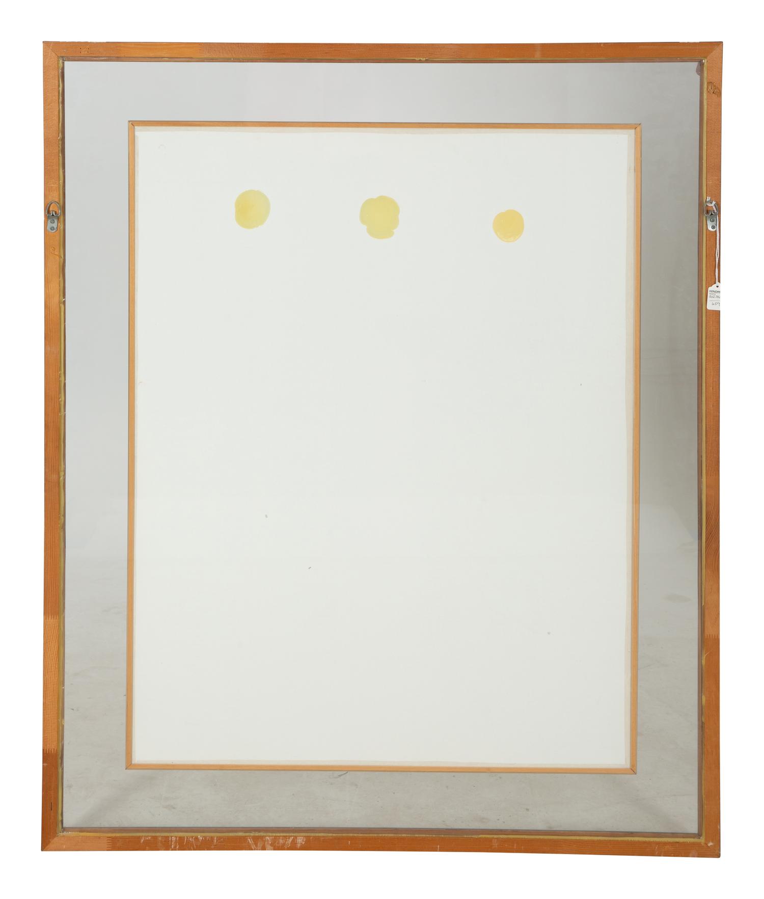 A Modern Japanese Painting on Silk Floating in a Glass Frame