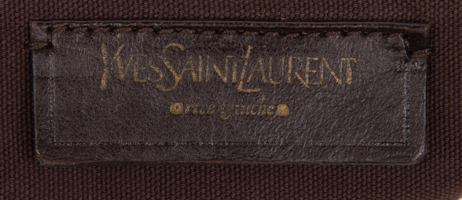 Yves Saint Laurent Rive Gauche, Tan Patent Majorelle Bag