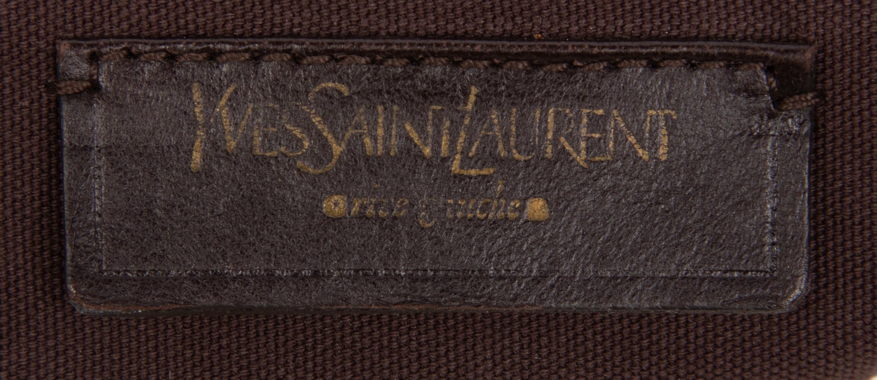 Yves Saint Laurent Rive Gauche, Tan Patent Majorelle Bag