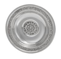 An American Silver Bowl, Reed & Barton, Taunton, MA., 1937, circular, the border chased with dense flowers and foliage, center with a l