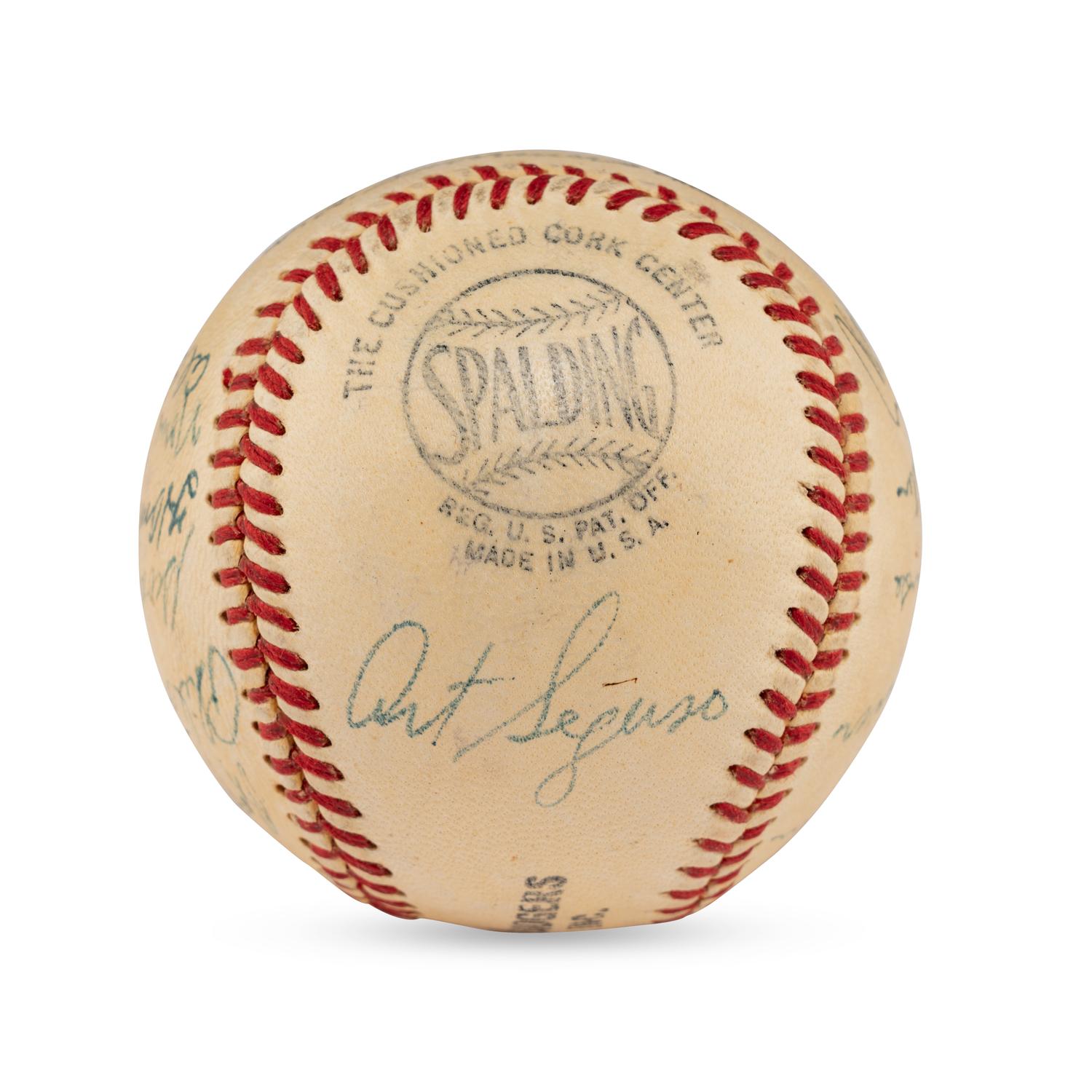 A 1951 Newport News Dodgers Team Signed Autograph Baseball