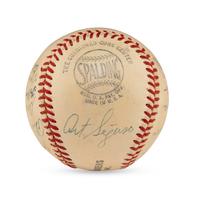 A 1951 Newport News Dodgers Team Signed Autograph Baseball