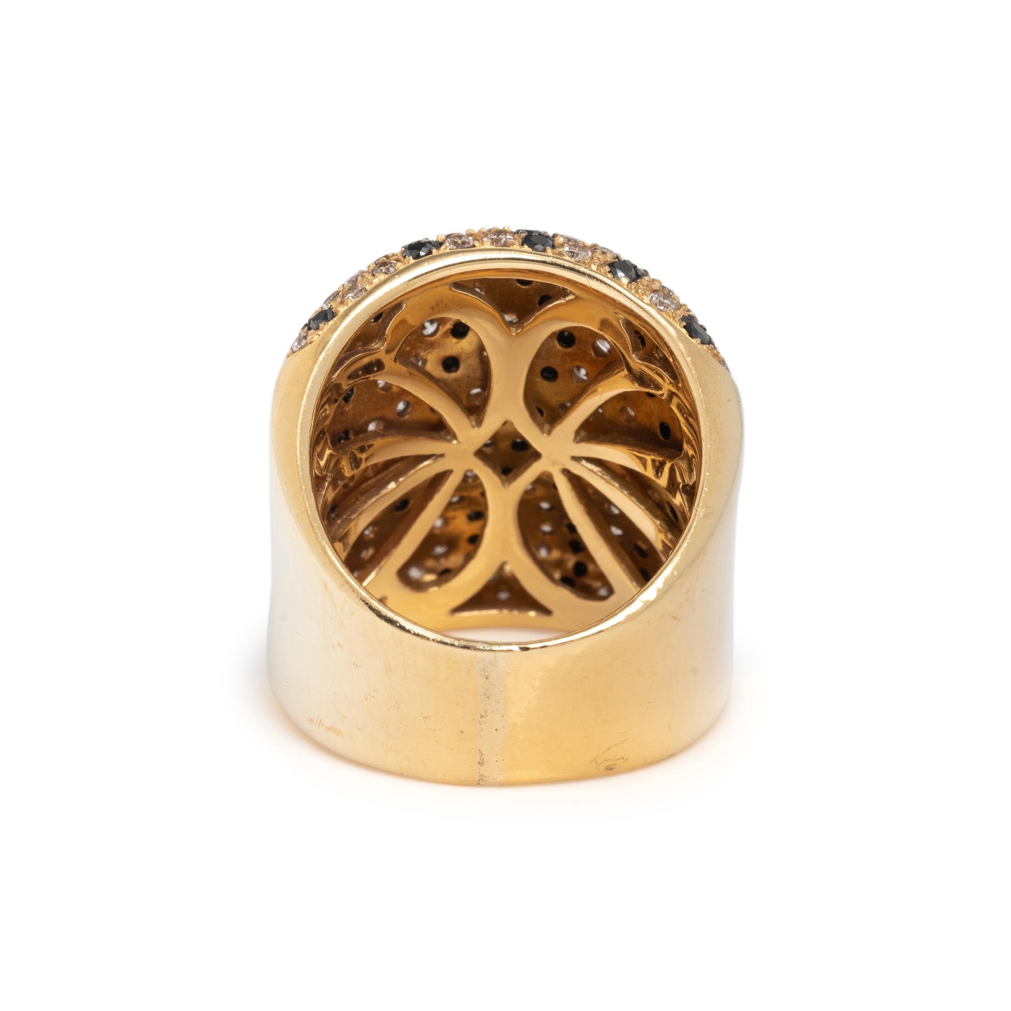 DIAMOND AND BLACK DIAMOND RING