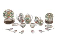 Thirty-Five Chinese Export Rose Medallion Porcelain Wares