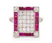 DIAMOND AND RUBY RING