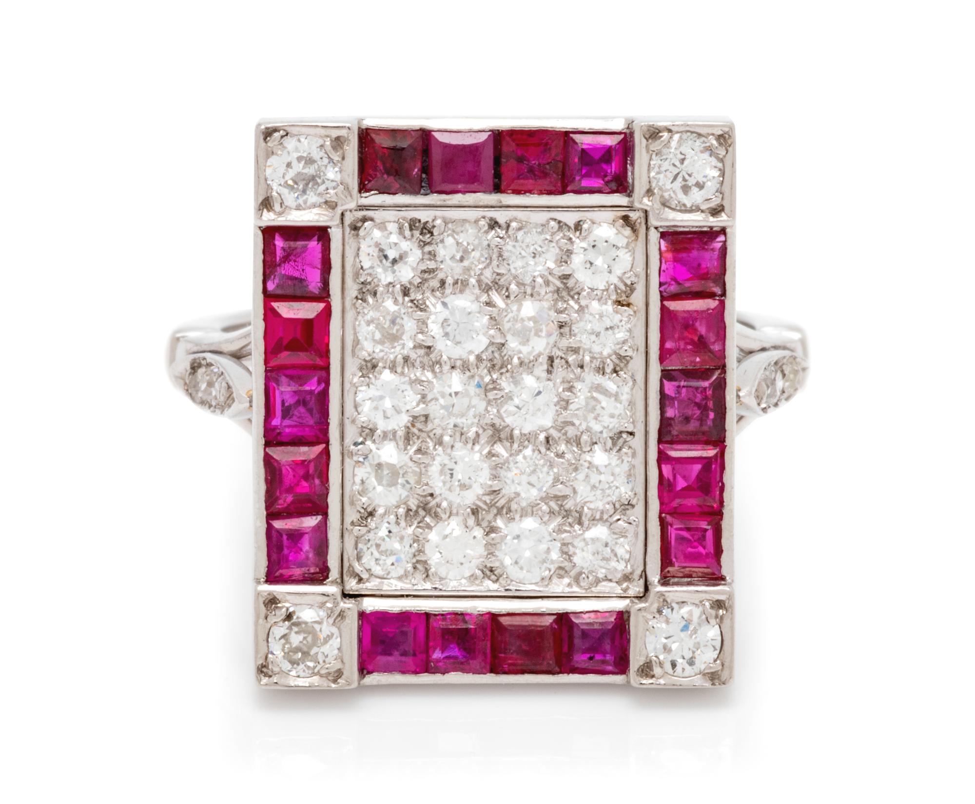 DIAMOND AND RUBY RING