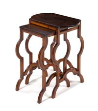 A Two Art Deco Style Nesting Tables Height 28 x width 23 1/4 x depth 19 1/4 inches (largest). — 20TH CENTURY