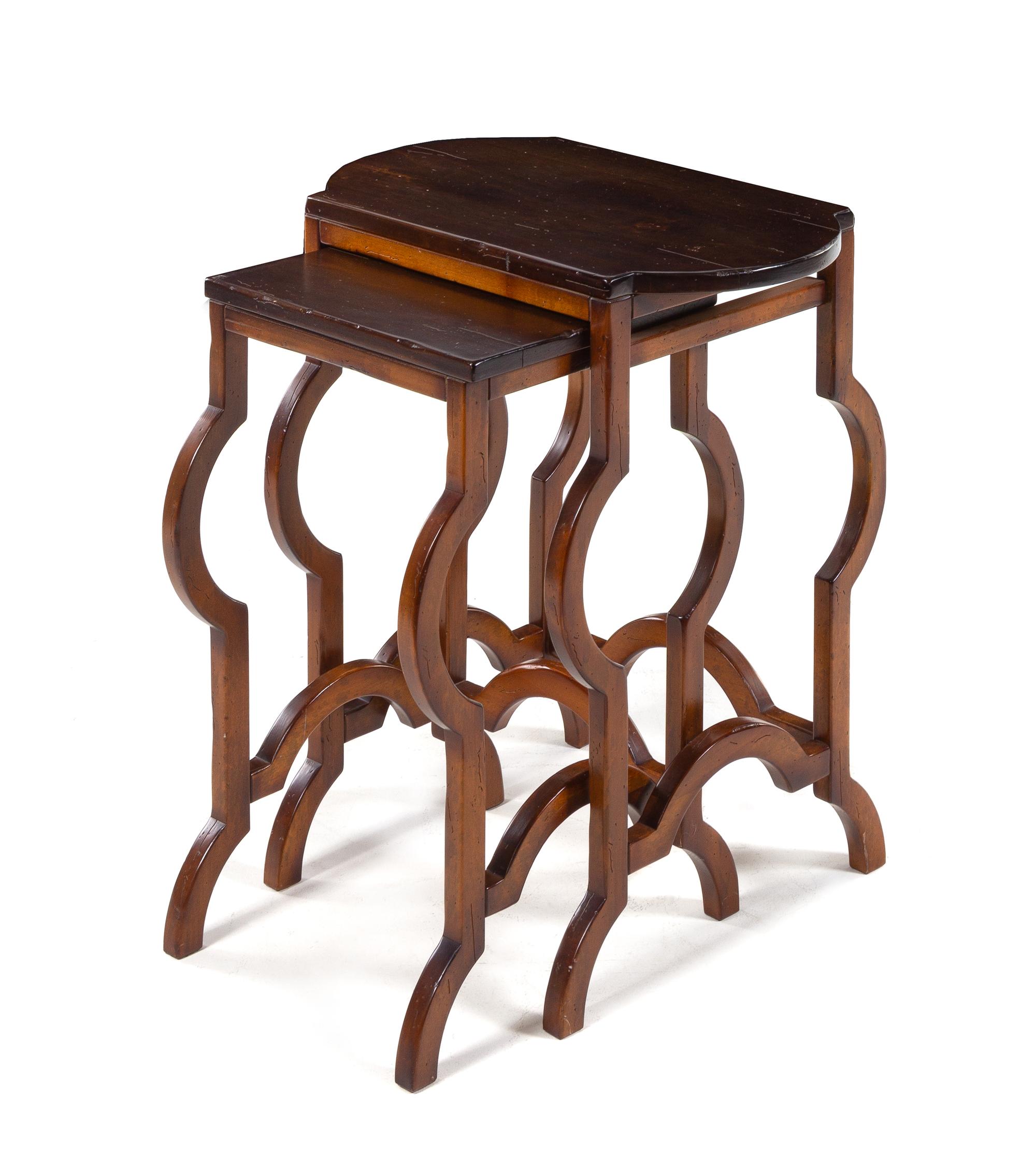 A Two Art Deco Style Nesting Tables Height 28 x width 23 1/4 x depth 19 1/4 inches (largest). — 20TH CENTURY