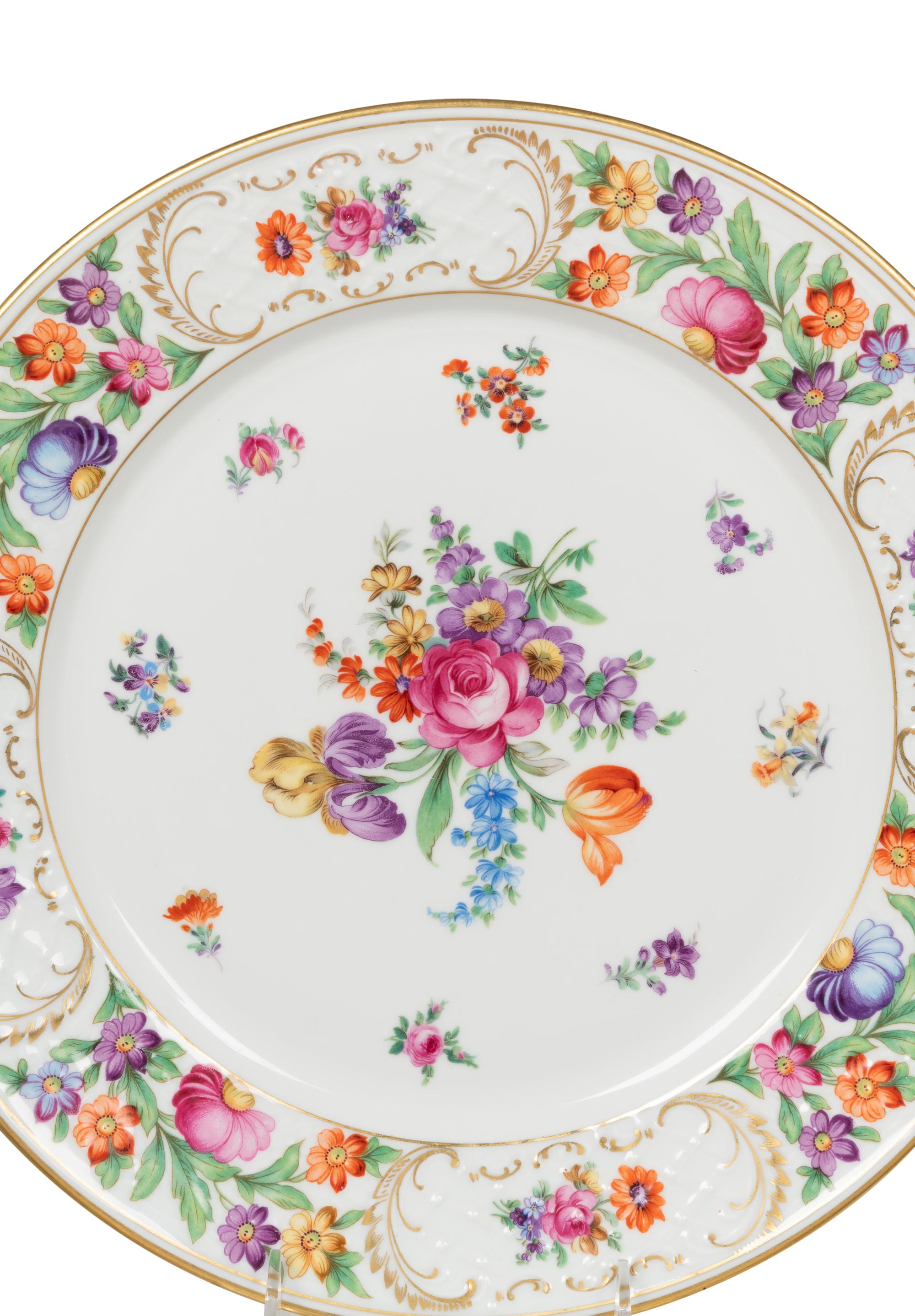 An Extensive Bavarian Porcelain Dinner Service