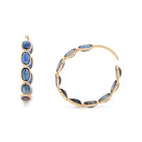 SAPPHIRE HOOP EARRINGS