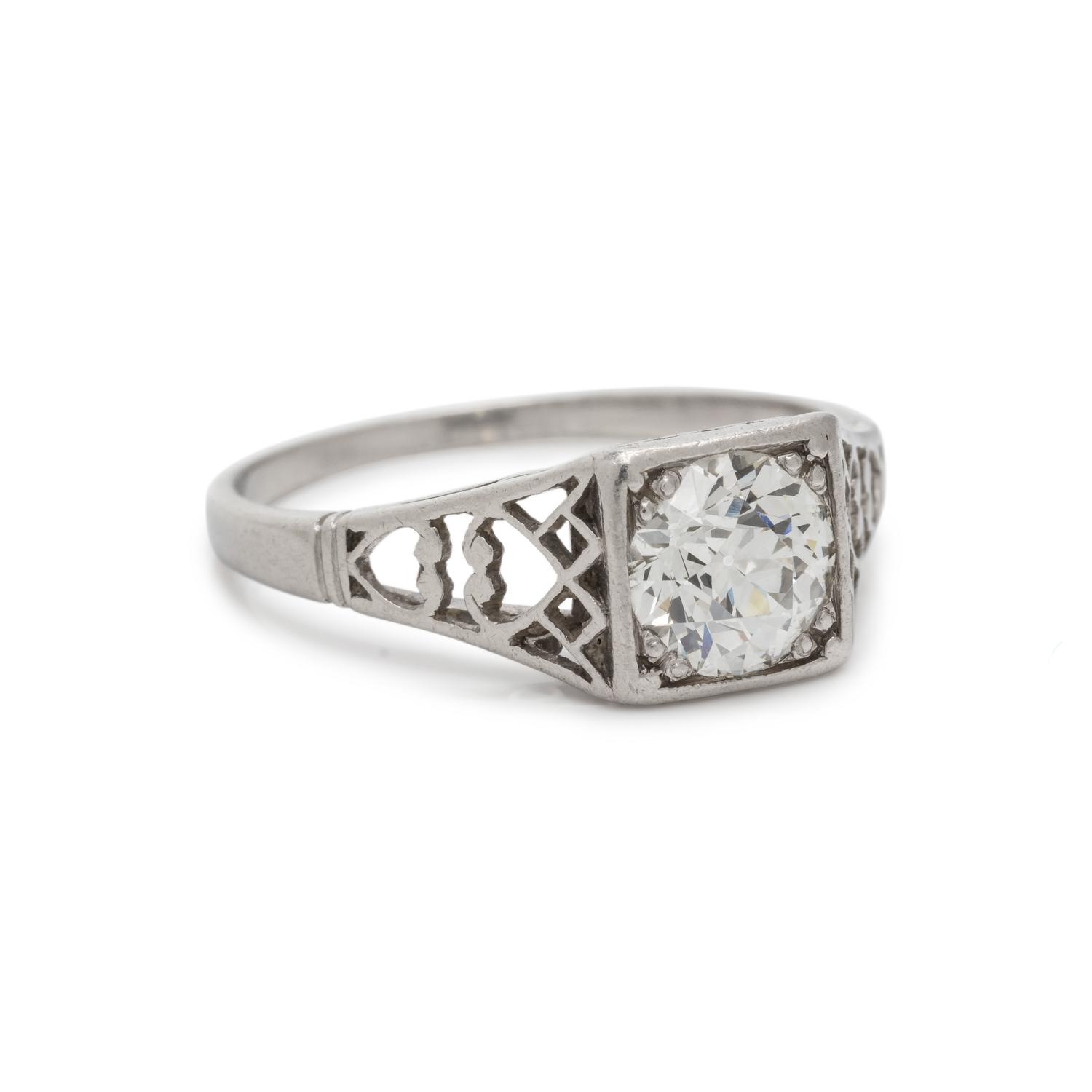 PLATINUM AND DIAMOND RING