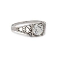 PLATINUM AND DIAMOND RING