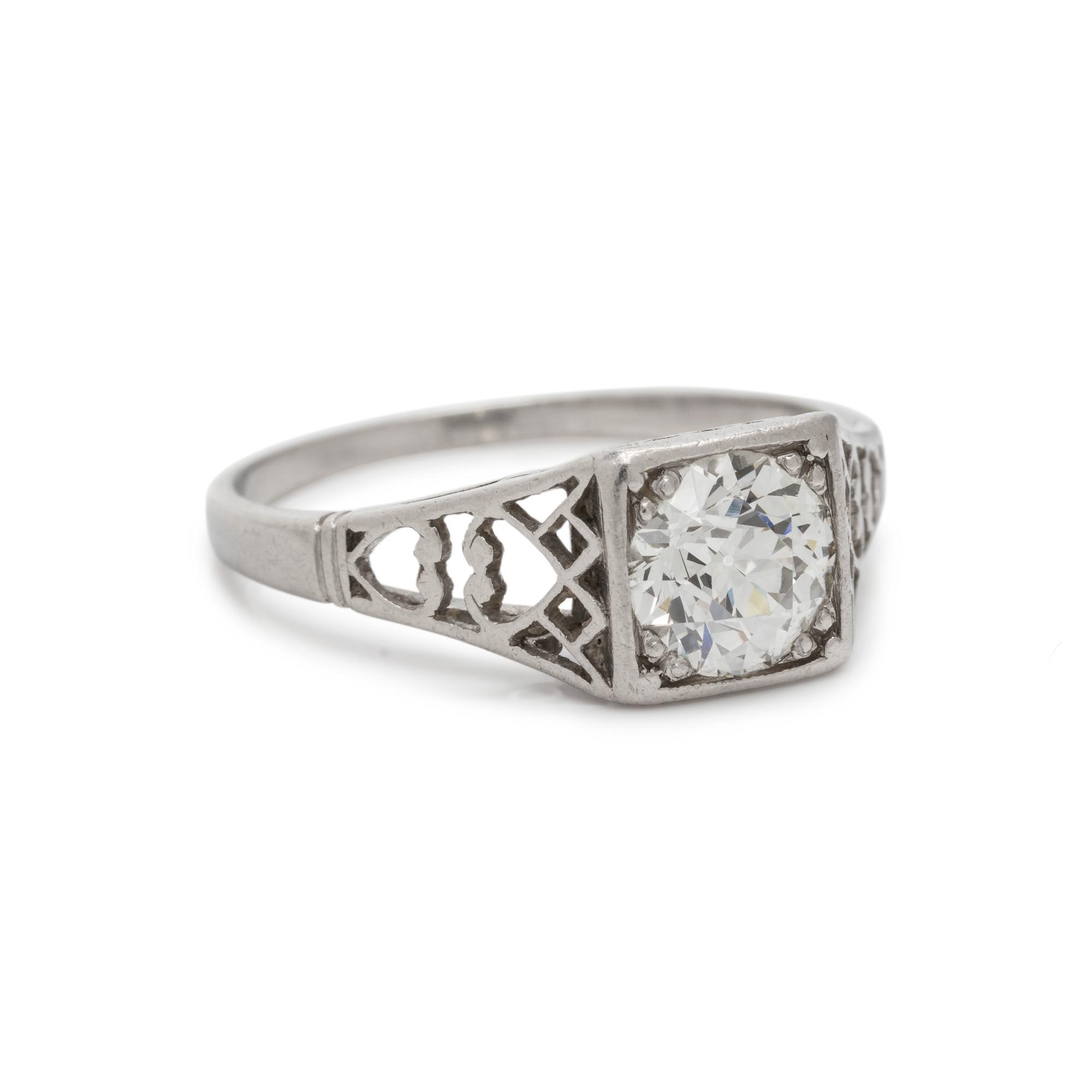 PLATINUM AND DIAMOND RING