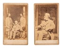 [LEE, Robert E. (1807-1870)]. BRADY, Mathew (1822-1896), photographer. Two CDVs of Robert E. Lee and his staff. New York: E. & H.T. Anthony, [1865].
