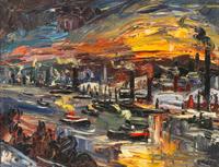 Emeric (Emeric Vagh-Weinmann), (Hungarian, 1919-2012), Hudson River Scene