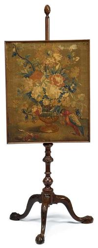 Chippendale carved mahogany fire screen england or america, circa 1770