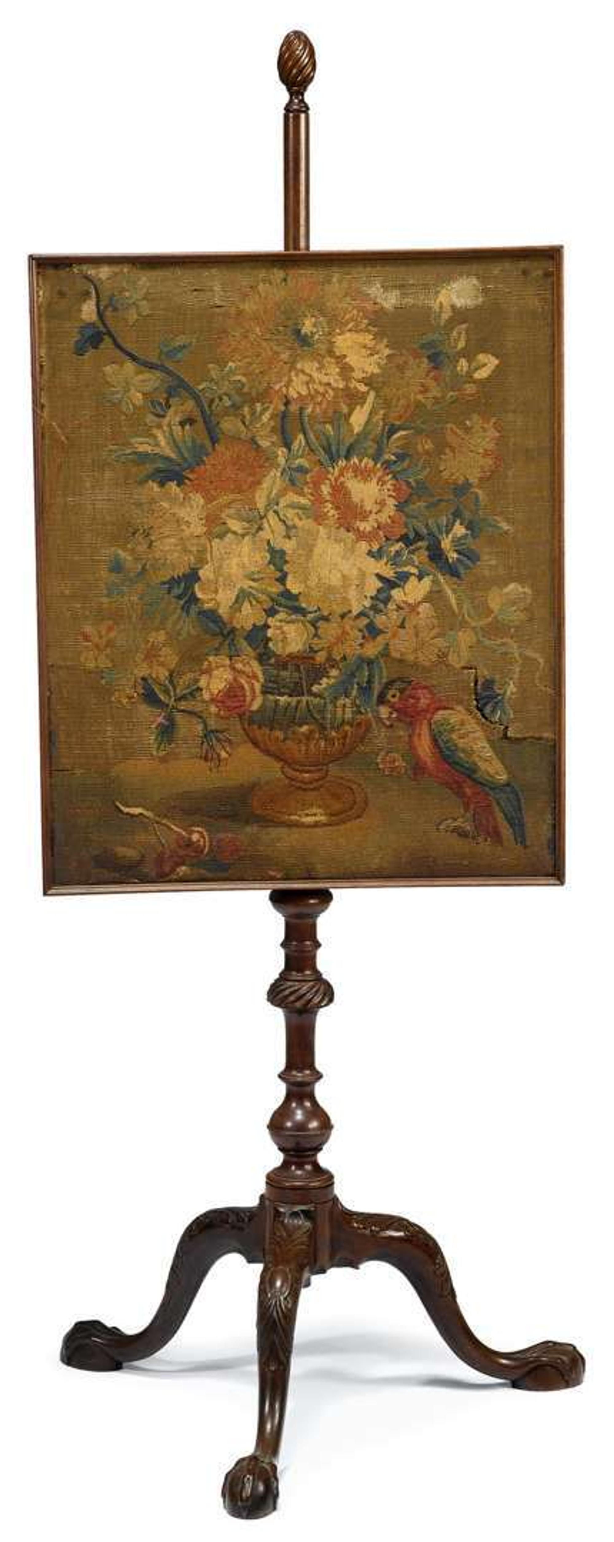 Chippendale carved mahogany fire screen england or america, circa 1770