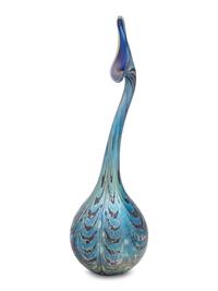 An Iridescent Glass Bud Vase