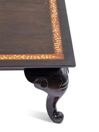 A Widdicomb Lacquered Mahogany and Mother of Pearl-Inlaid Coffee Table