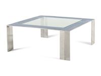 A Postmodern Steel and Glass Cocktail Table by Elaine Cohen