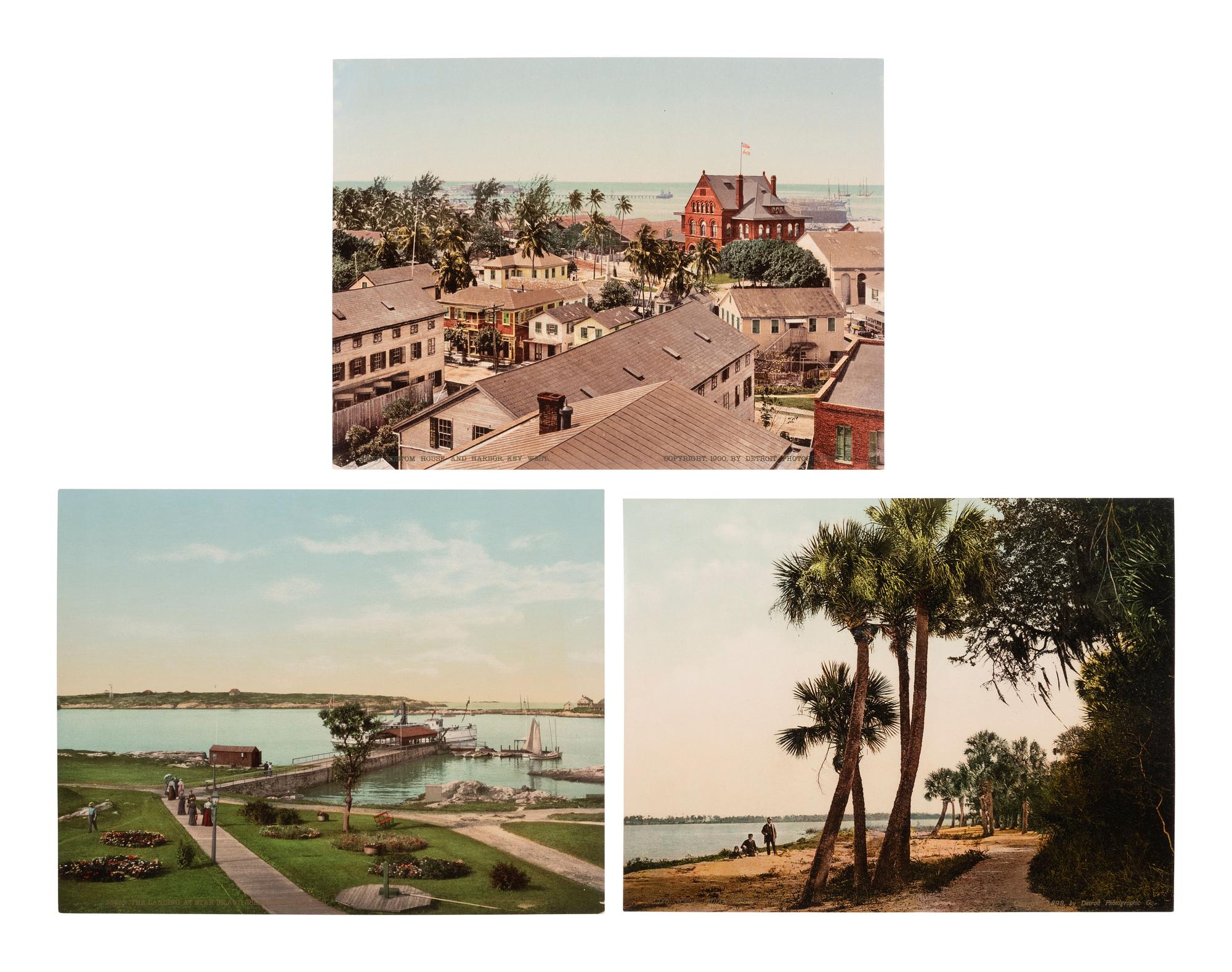 [JACKSON, William Henry, photographer]. Photochrom prints incl. US and Cuban scenes. 1900-1904.