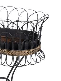 A Pair of Painted Metal Jardinière Stands