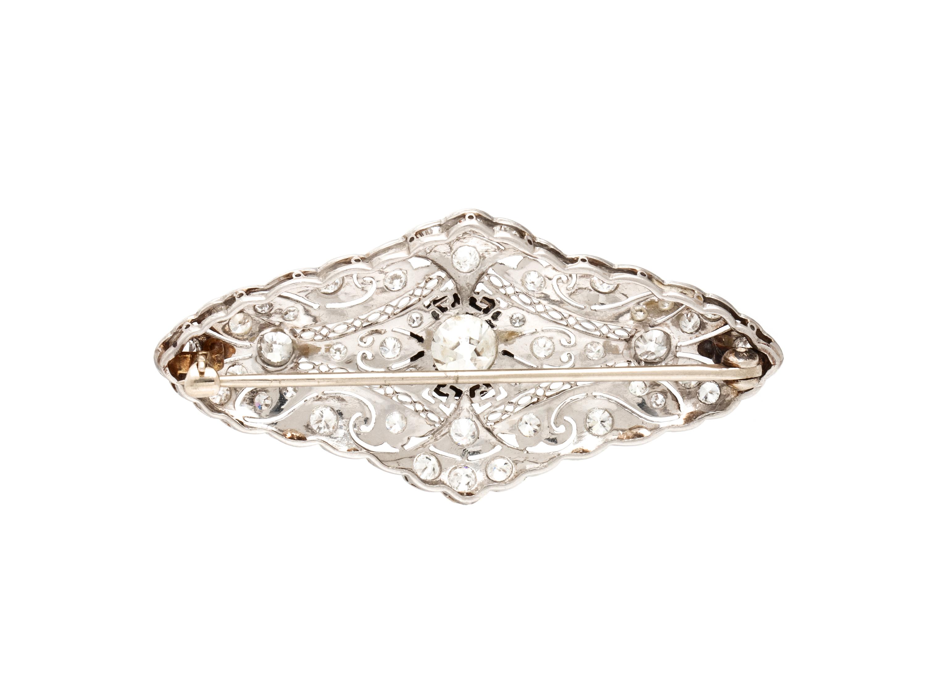 EDWARDIAN, DIAMOND AND PLATINUM BROOCH